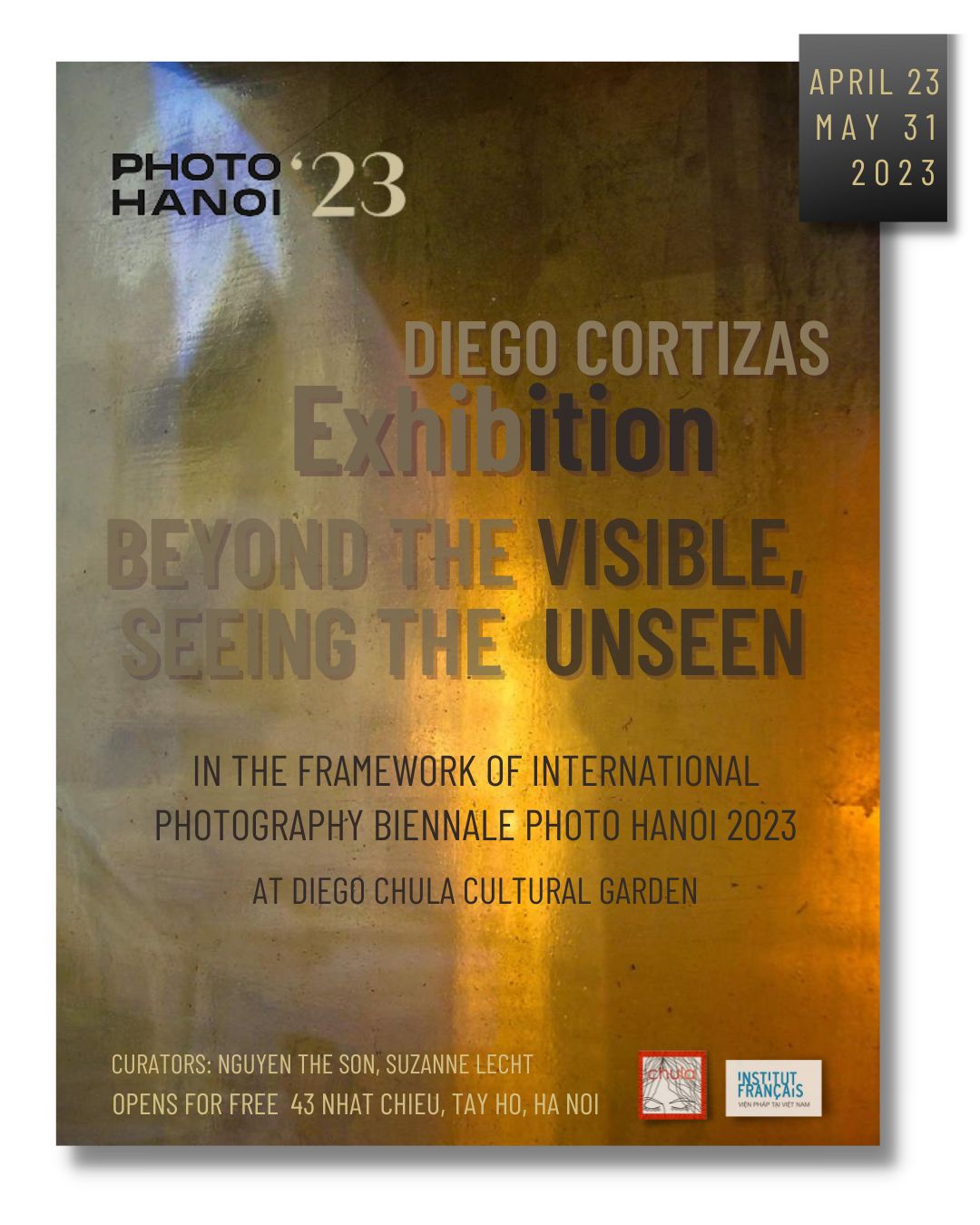 Sunday April 23th - Diego Cortizas photo exhibition