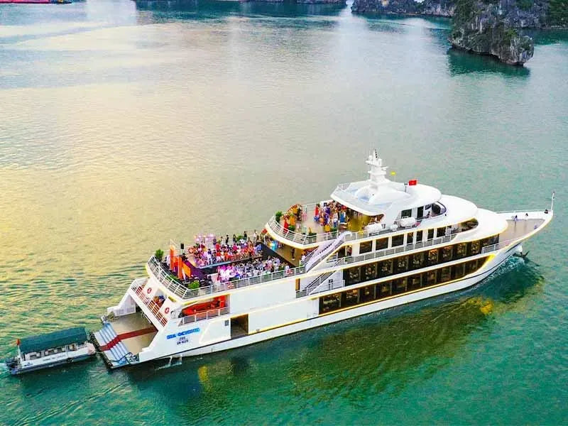 A cruise boat in Ha Long Bay, where The Light of Diego Chula was staged in 2022