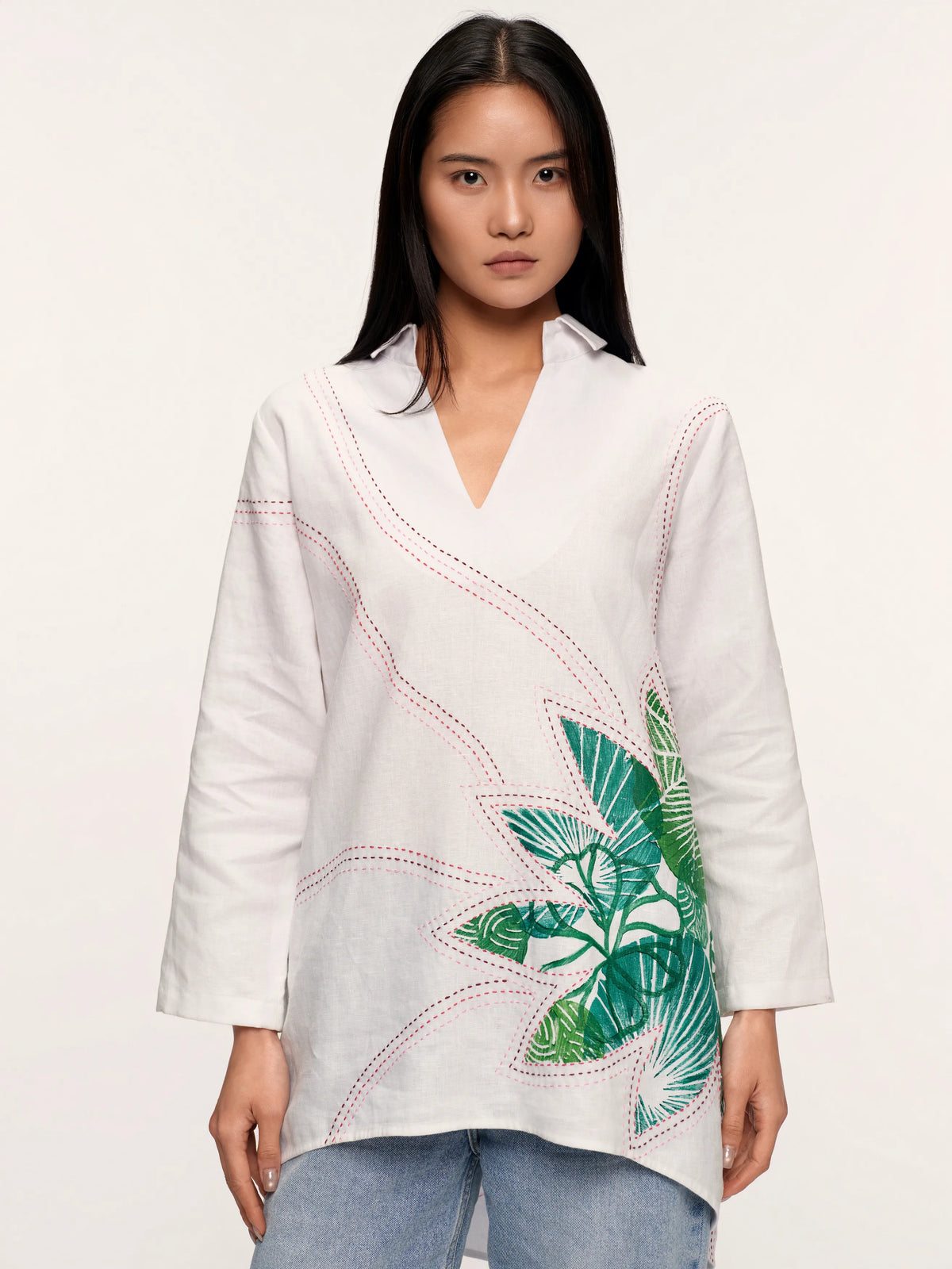 Áo blouse Lá Sen